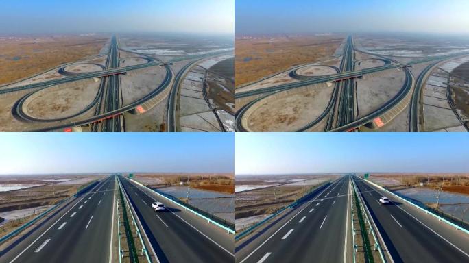 新疆喀什公路及古城航拍镜头