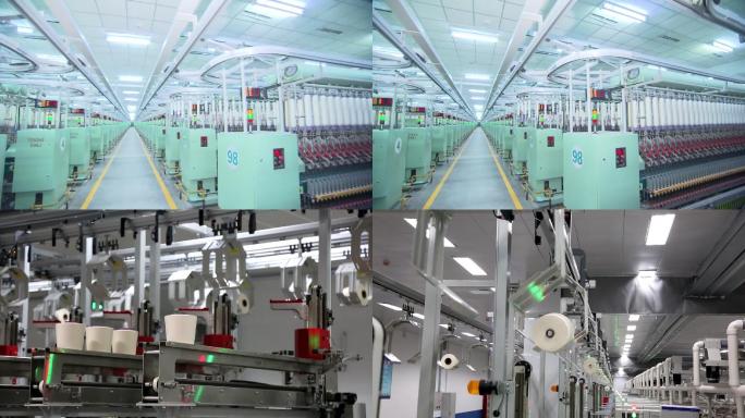 山东省滨州市纺织厂内的自动生产线