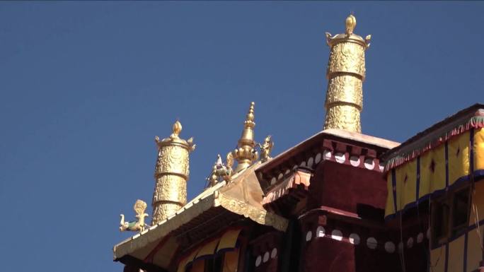 西藏自治区拉萨市布达拉宫侧拍