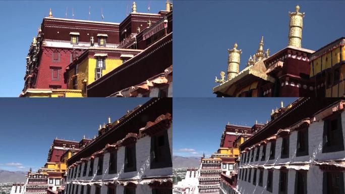 西藏自治区拉萨市布达拉宫侧拍