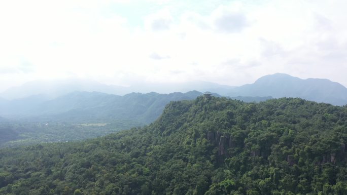 绵阳安州罗浮山景区观景台航拍