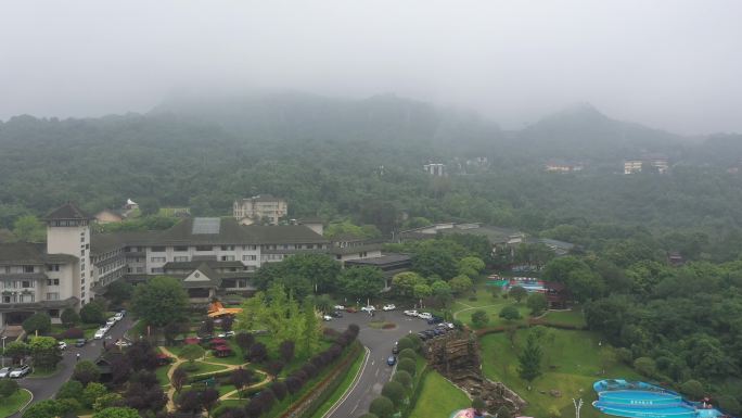 绵阳安州罗浮山温泉度假区航拍