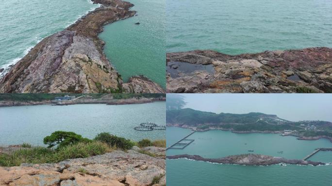 温州洞头白龙屿，白龙屿航拍视频素材，海岛