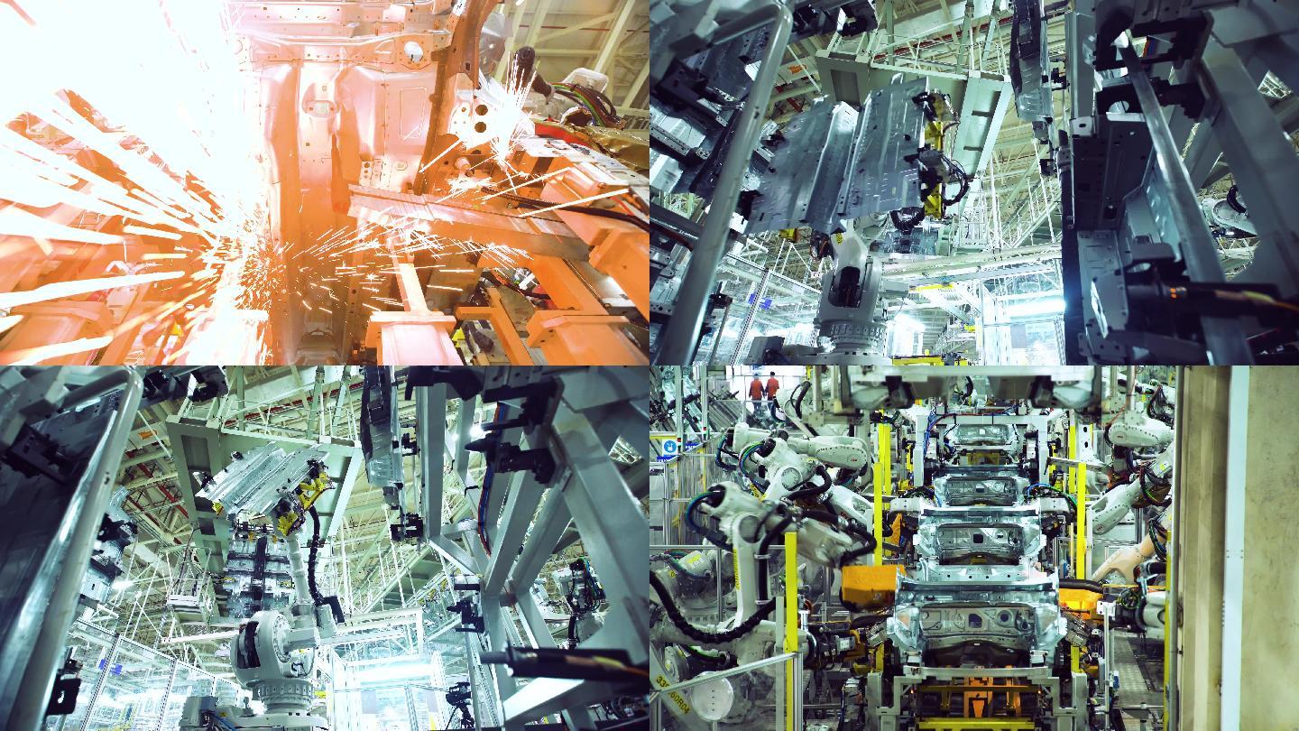智能制造 全自动机械臂焊接汽车制造生产线