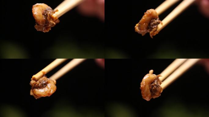 筷子夹起肉片 (2)