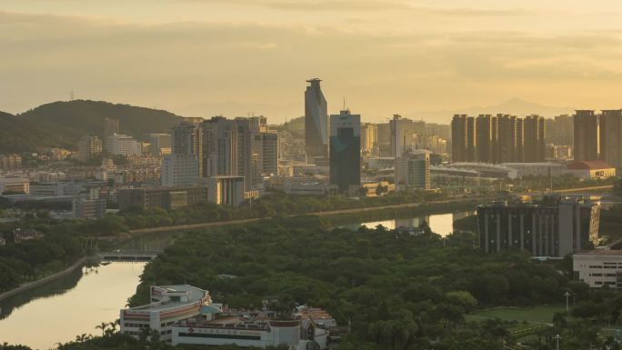 厦门日出五一广场日出