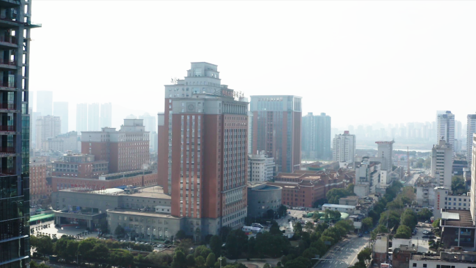 中南大学湘雅医院航拍湘雅附一湘雅红楼空镜