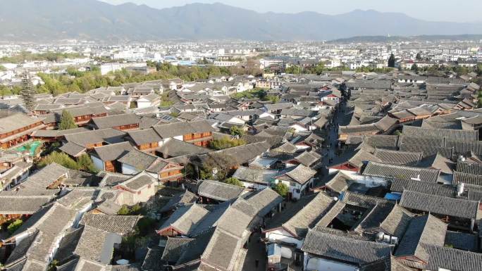 丽江古城航拍大景