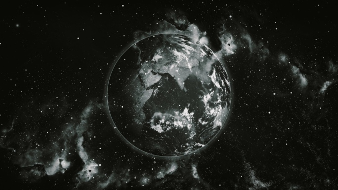 【4K宇宙】科技全球地球星云宇宙炫酷背景