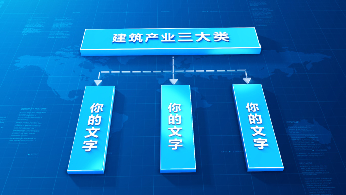 【3-9个】科技树状图分类AE模板