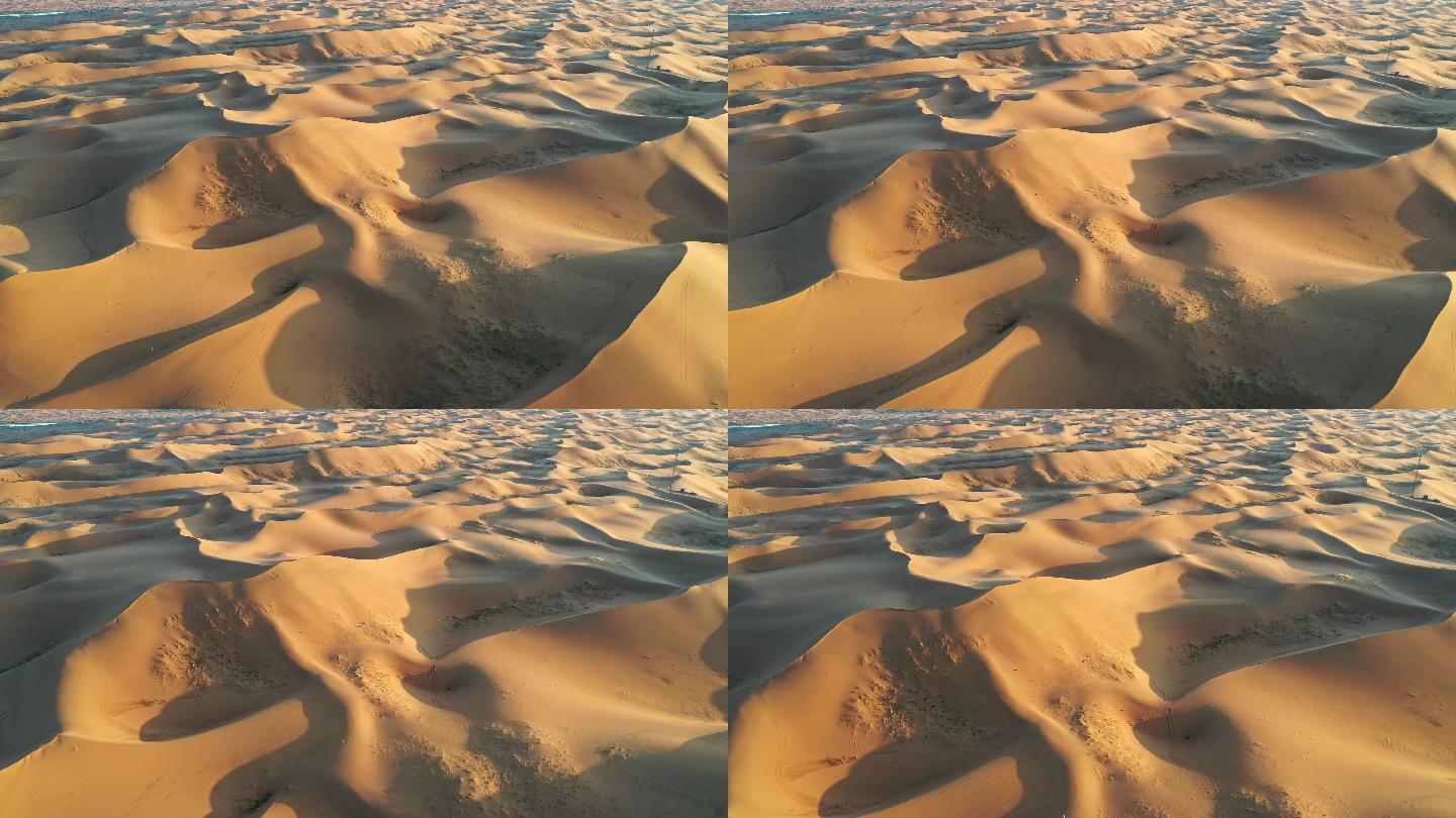 沙漠腹地航拍素材视频