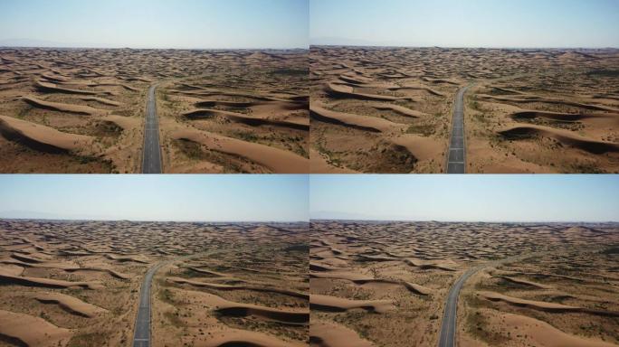 沙漠公路航拍视频素材