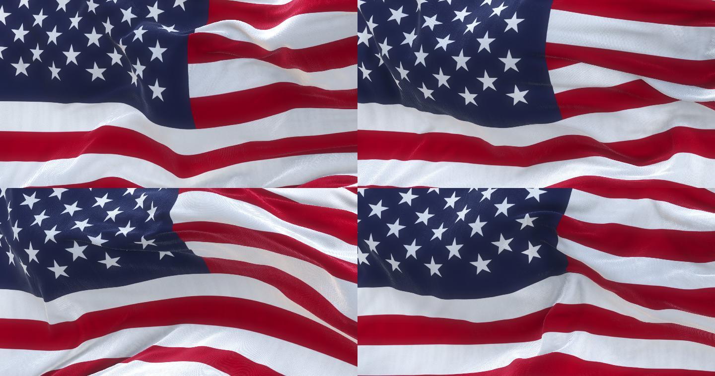 美国国旗旗帜飘扬美利坚飘动飘舞
