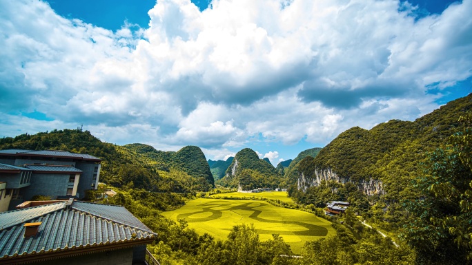 8k延时5A景区龙宫龙字田