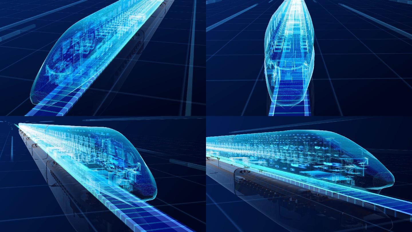 科技全息高铁动车3D展示