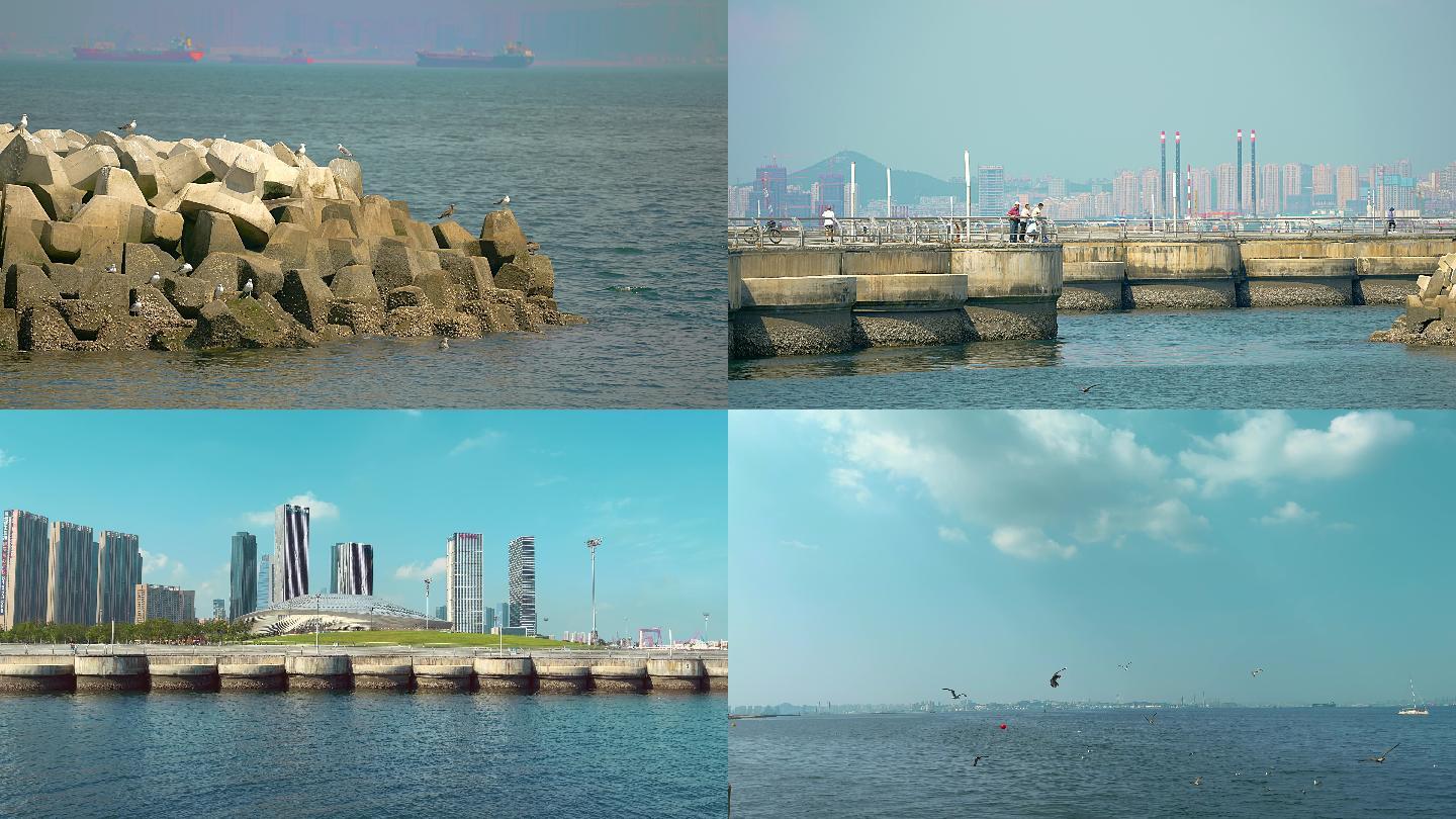 原创拍摄海滨城市沿海自然人文风光