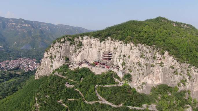 邯郸涉县娲皇宫风景区4K航拍