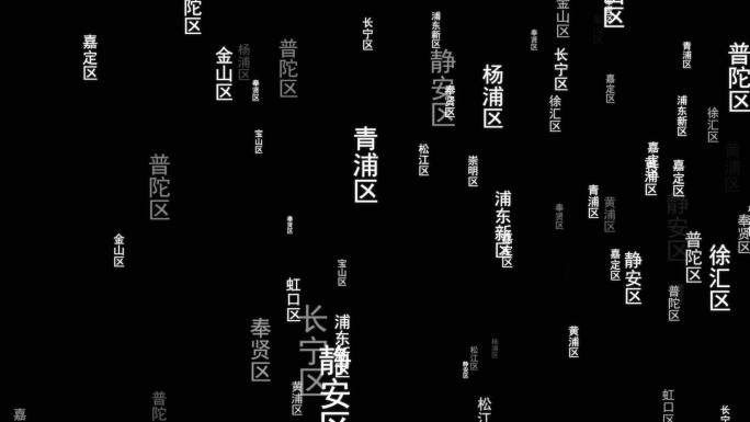 上海市各区文字视频素材带通道