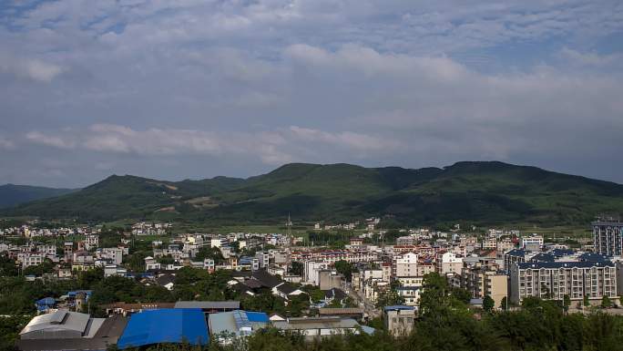 城镇定焦延时风景