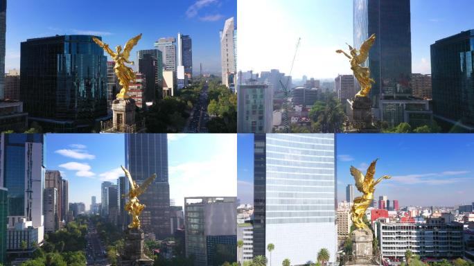 墨西哥城鸟瞰图首都商业知识工业园区
