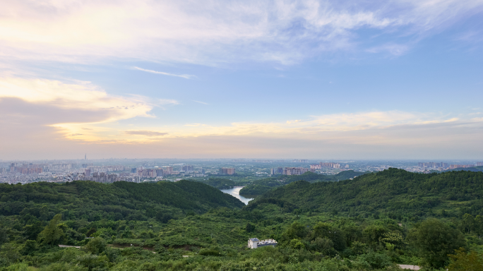 成都龙泉山夕阳延时