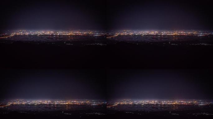 4k高空俯视城市夜景