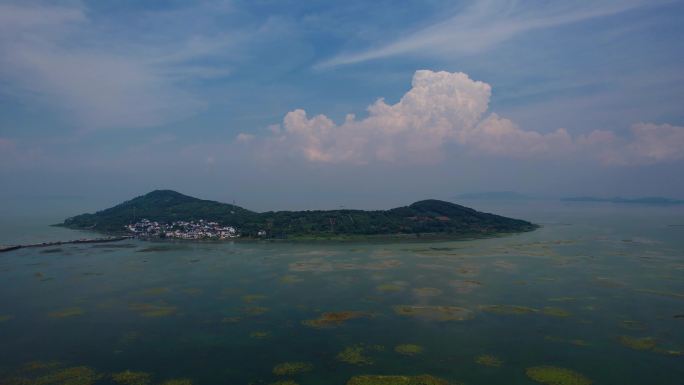 苏州太湖西山航拍