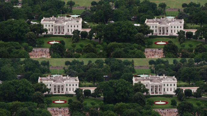 白宫鸟瞰图。实拍视频素材