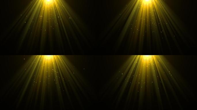 4K舞台金色光线粒子