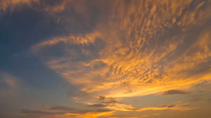 晚霞夕阳天空变化延时摄影