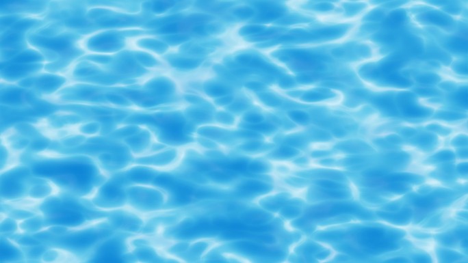 蓝色泳池水面水波