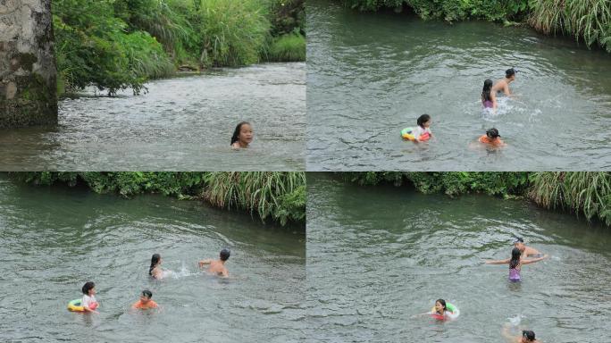 4K夏天家门口小河游泳08