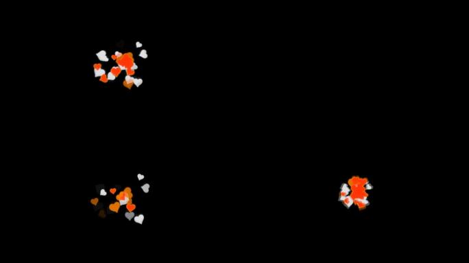 爱心粒子洒落【Apha透明通道l】