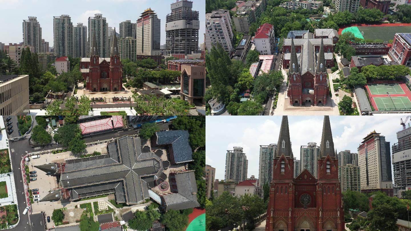 4k-上海天主教上海教区圣依纳爵航拍