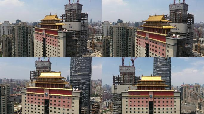 4k-上海西藏大厦航拍