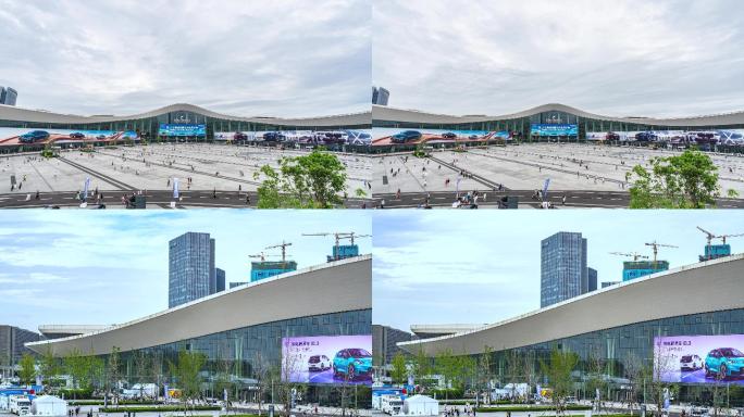 成都中国西博城国际车展外景延时摄影4K