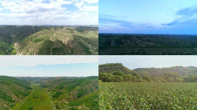 农村大山航拍视频素材