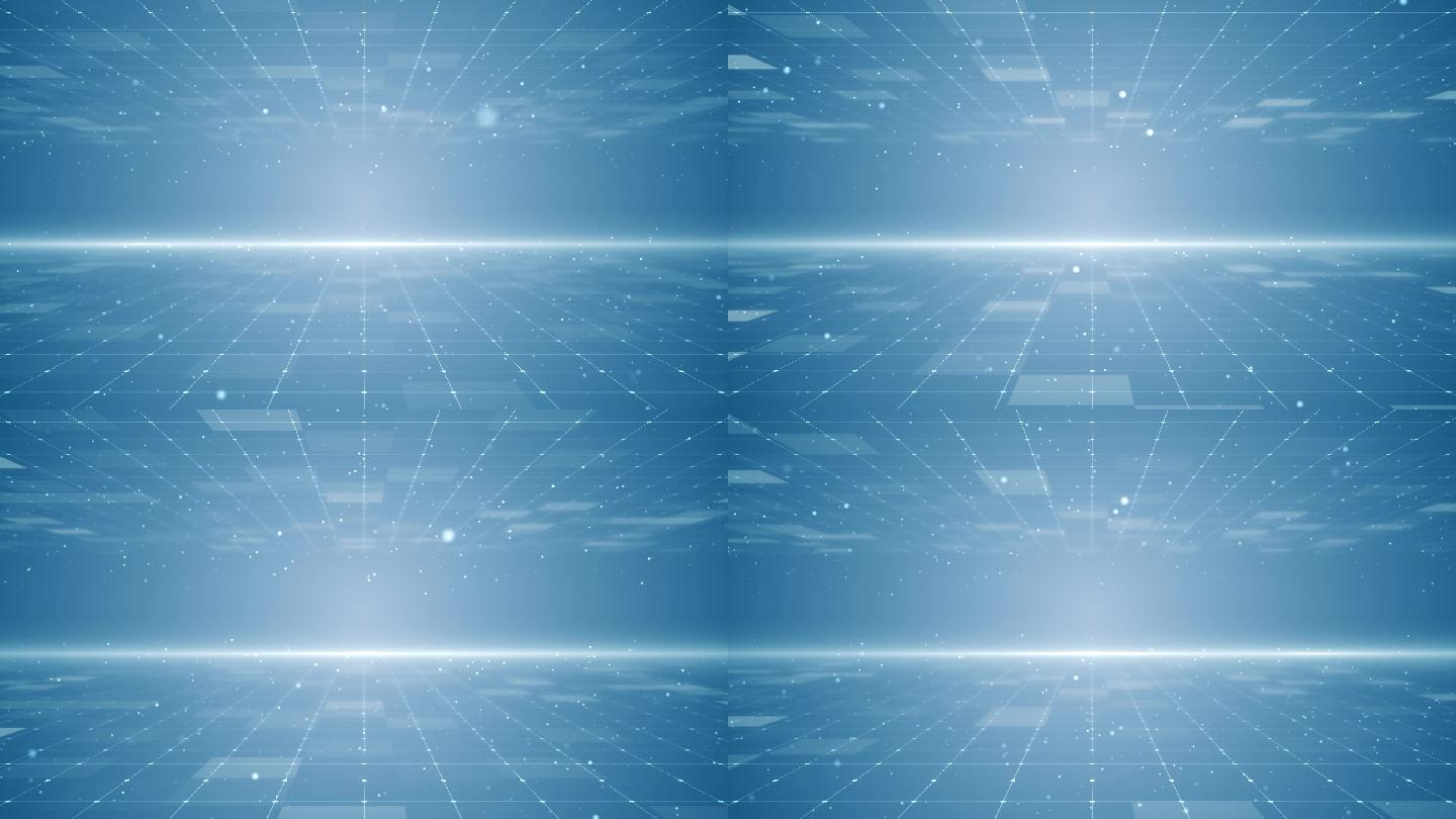 蓝色科技线条图形空间穿梭概念背景
