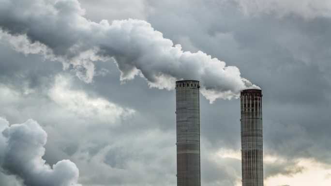 工业烟囱环境污染雾霾污染