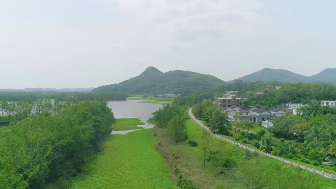 南方村落水库湖泊青山绿水乡村风光05