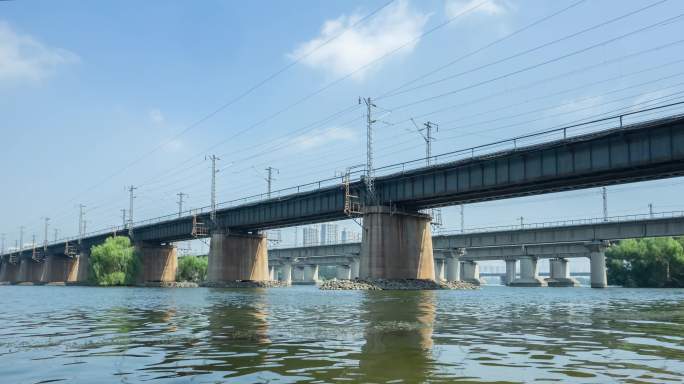 浑河铁路桥延时摄影