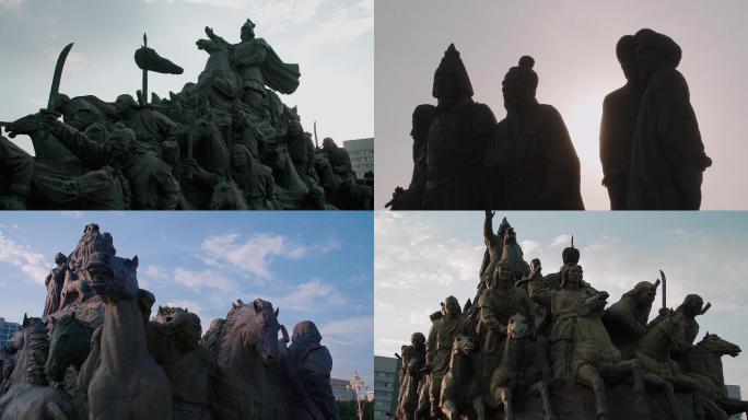 【4k】鄂尔多斯广场雕塑