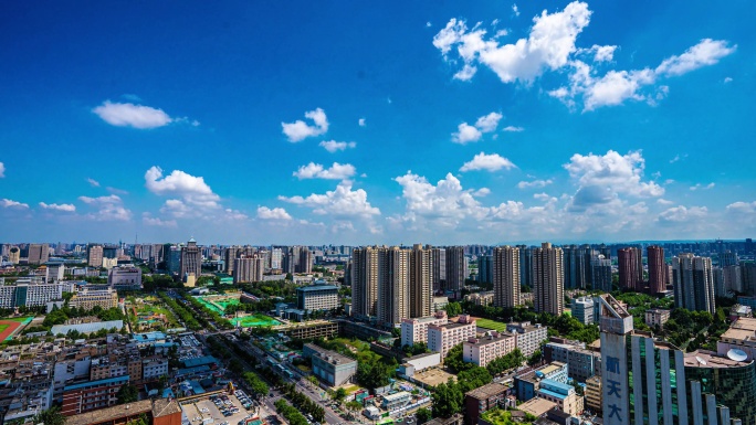 西安街景 西安市长安南路  西安小寨远景