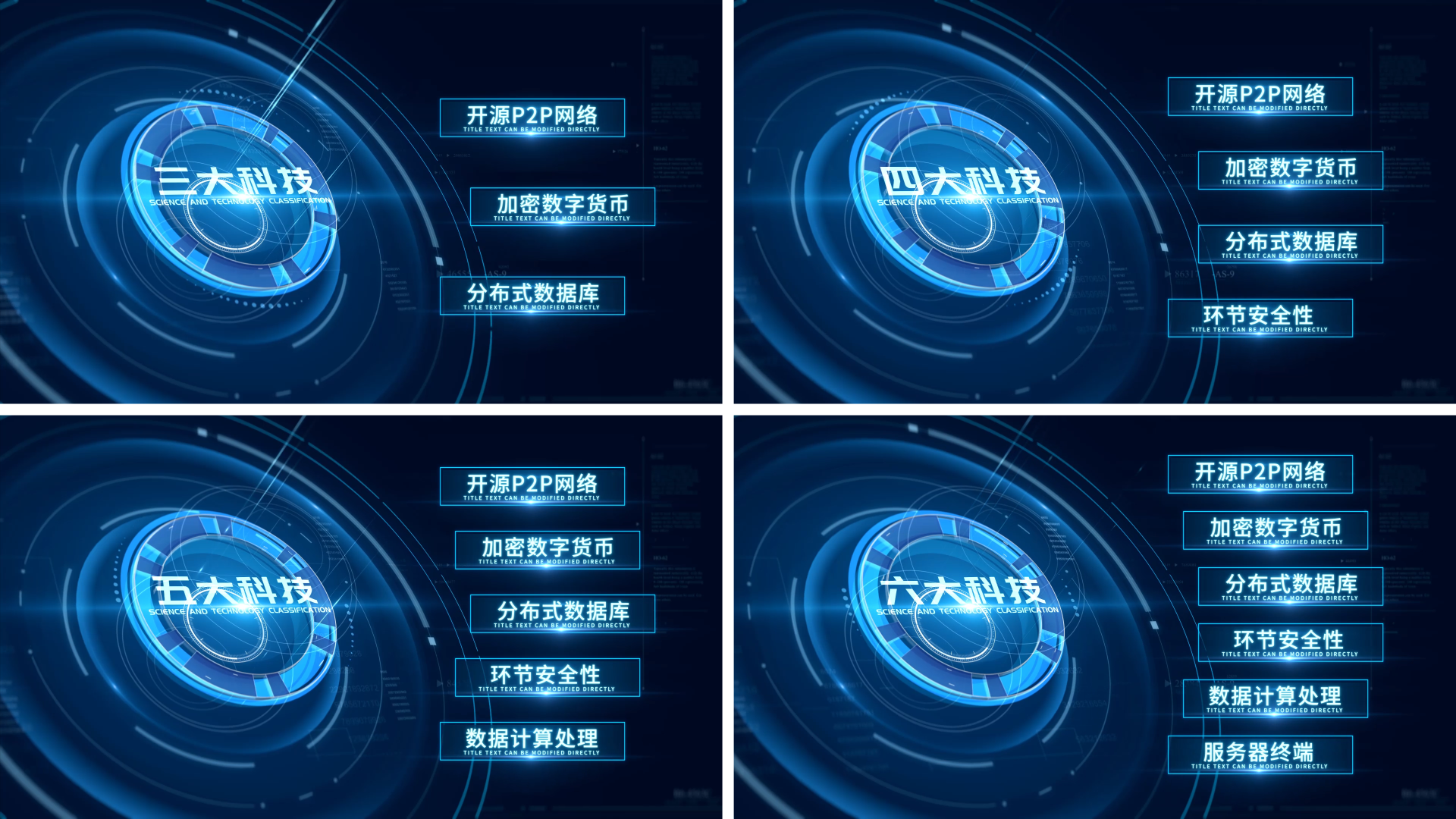 六大科技数据模块分类