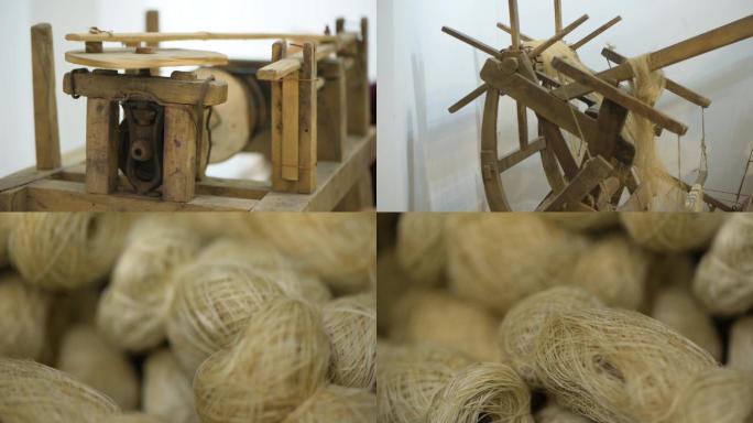 古代纺织机纤维