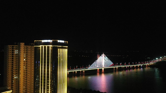 江西吉安吉阳大桥夜景