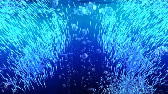 蓝色梦幻海底LED背景视频