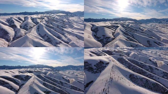 新疆 天山 雪山 冬季 冰雪 冬奥