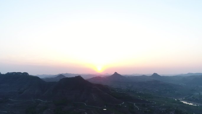 岱崮山区夕阳