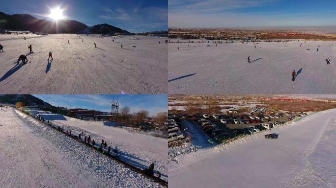 新疆 天山 冬季 冬奥滑雪场冰雪 运动